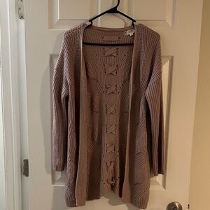 Pink Rose Women's Mauve Cardigan Sweater
